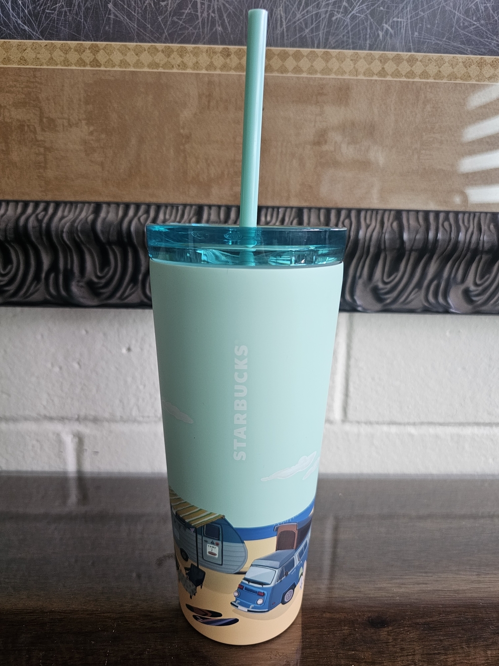 Starbucks Korea 2021 Summer Camping Beach Stainless Tumbler 16oz Limited Edition